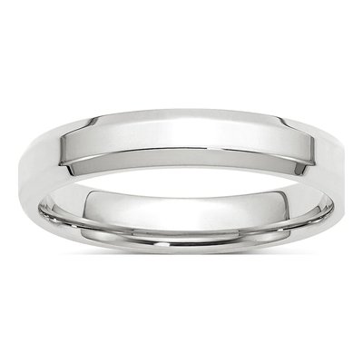 10K White Gold 4mm Comfort-Fit Wedding Band