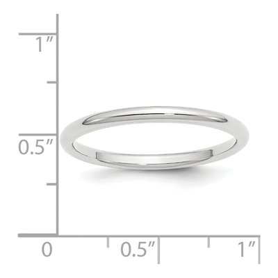 10K White Gold 2mm Weight Comfort-Fit Wedding Band – view 6