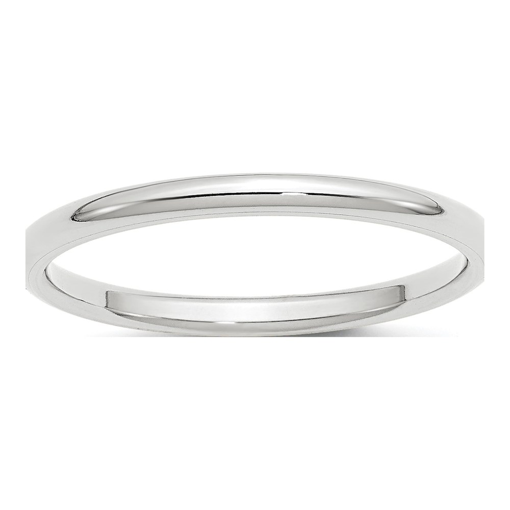 10K White Gold 2mm Weight Comfort-Fit Wedding Band