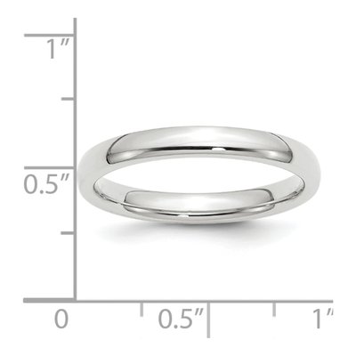 10K White Gold 3mm Weight Comfort-Fit Wedding Band – view 4