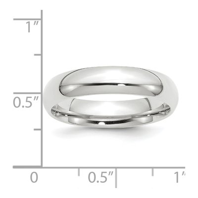 10K White Gold 5mm Weight Comfort-Fit Wedding Band – view 5