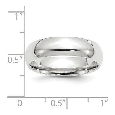 10K White Gold 6mm Weight Comfort-Fit Wedding Band – view 5