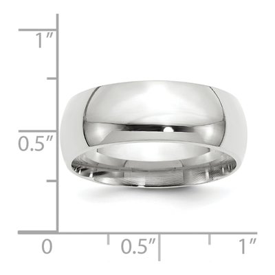10K White Gold 8mm Weight Comfort-Fit Wedding Band – view 4