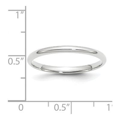 10K White Gold 2mm Comfort-Fit Wedding Band – view 3