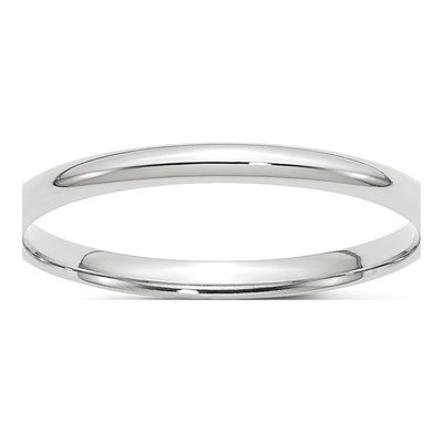 10K White Gold 2mm Comfort-Fit Wedding Band