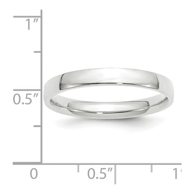 10K White Gold 3mm Comfort-Fit Wedding Band – view 4