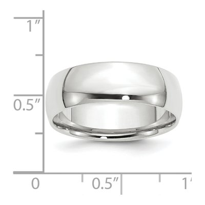 10K White Gold 7mm Comfort-Fit Wedding Band – view 4