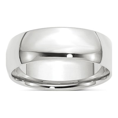 10K White Gold 7mm Comfort-Fit Wedding Band
