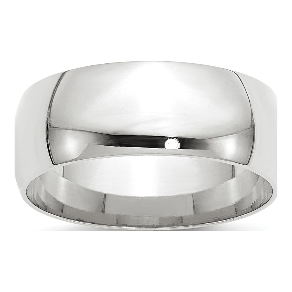 10K White Gold 8mm Comfort-Fit Wedding Band