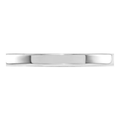 10K White Gold 2mm Weight Flat Comfort-Fit Wedding Band – view 4