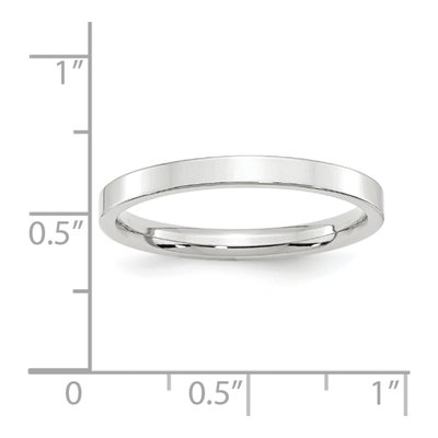 10K White Gold 2.5mm Weight Flat Comfort-Fit Wedding Band – view 5
