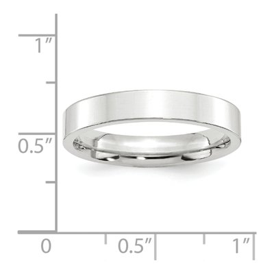 10K White Gold 4mm Comfort-Fit Wedding Band – view 4