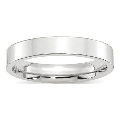 10K White Gold 4mm Comfort-Fit Wedding Band