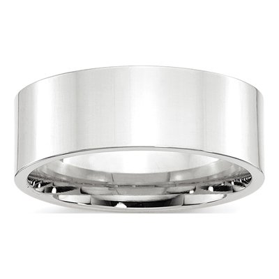 10K White Gold 8mm Comfort-Fit Wedding Band