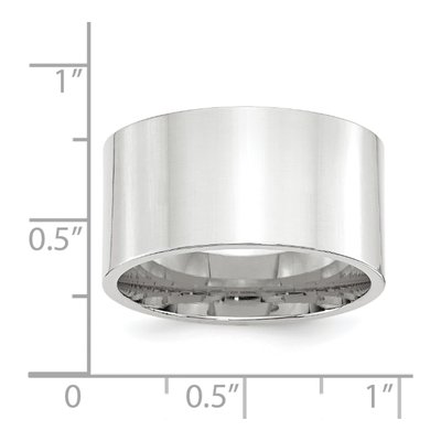 10K White Gold 12mm Comfort-Fit Wedding Band – view 4