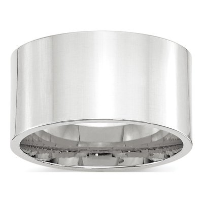 10K White Gold 12mm Comfort-Fit Wedding Band