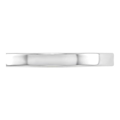 10K White Gold 2.5mm Flat Wedding Band – view 2
