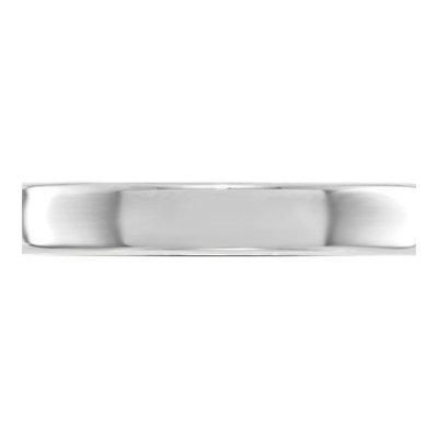 10K White Gold 3mm Flat Wedding Band – view 2