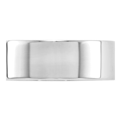 10K White Gold 7mm Flat Wedding Band – view 3