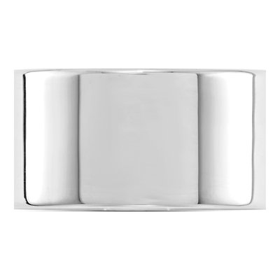 10K White Gold 10mm Flat Wedding Band – view 2