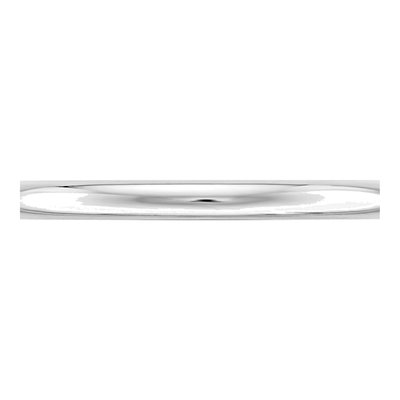 10K White Gold 2mm Half Round Wedding Band – view 5