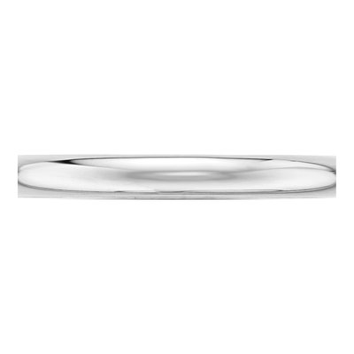 10K White Gold 2.5mm Half Round Wedding Band – view 2