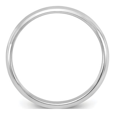 10K White Gold 3mm Half Round Wedding Band – view 3