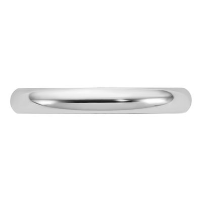 10K White Gold 3mm Half Round Wedding Band – view 4
