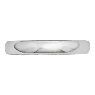 10K White Gold 3mm Half Round Wedding Band – view 5