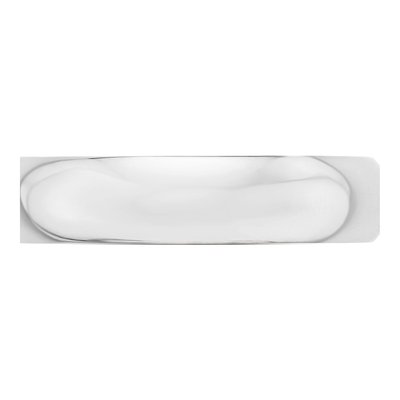 10K White Gold 5mm Half Round Wedding Band – view 3