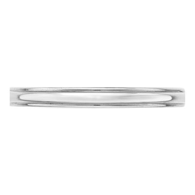 10K White Gold 2.5mm Half Round Wedding Band – view 4