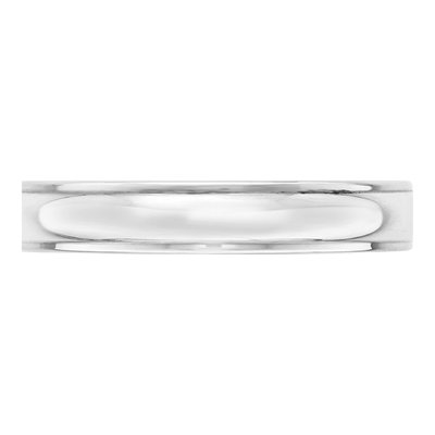 10K White Gold 4mm Half Round Wedding Band – view 2