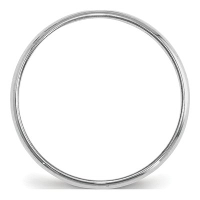 10K White Gold 2mm Half Round Wedding Band – view 4