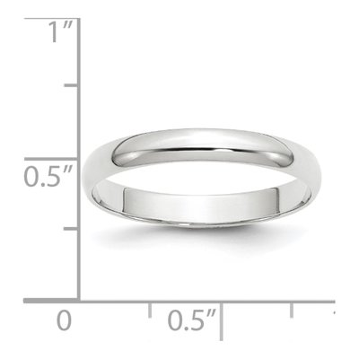 10K White Gold 3mm Wedding Band – view 5