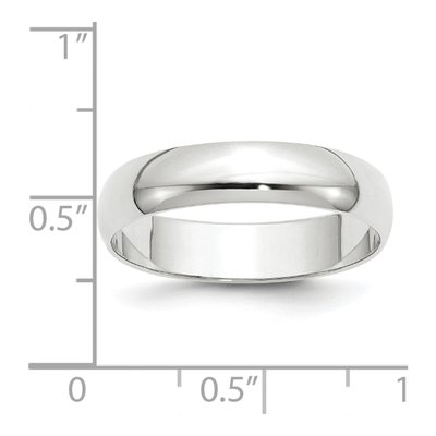 10K White Gold 5mm Wedding Band – view 5