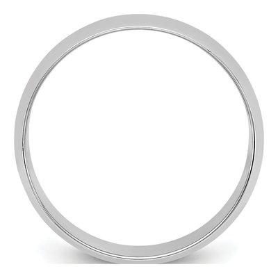 10K White Gold 8mm Half Round Wedding Band – view 4