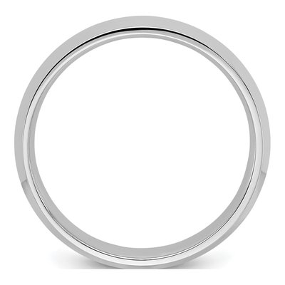 10K White Gold 4mm Knife Edge Comfort-Fit Wedding Band – view 2