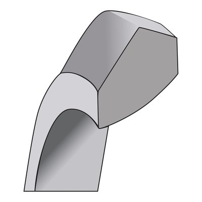 10K White Gold 4mm Knife Edge Comfort-Fit Wedding Band – view 5