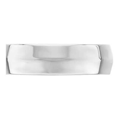 10K White Gold 6mm Knife Edge Comfort-Fit Wedding Band – view 3