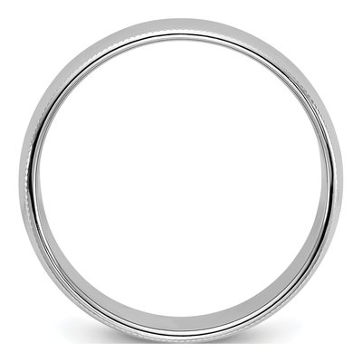 10K White Gold 8mm Milgrain Wedding Band – view 2