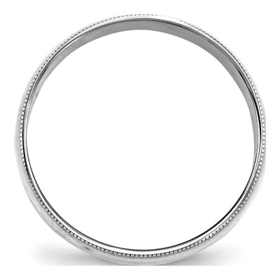 10K White Gold 6mm Milgrain Wedding Band – view 4