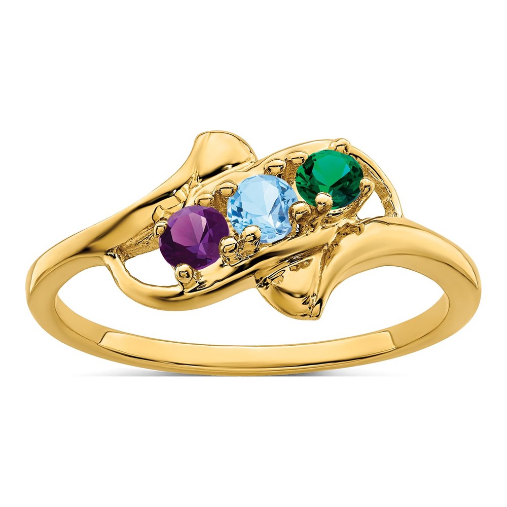 10K Yellow Gold Personalized Family Ring