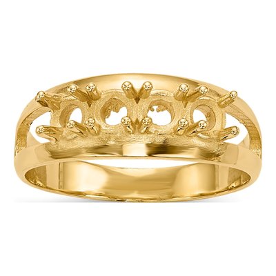 10K Yellow Gold 4-Stone Mothers Ring Mounting