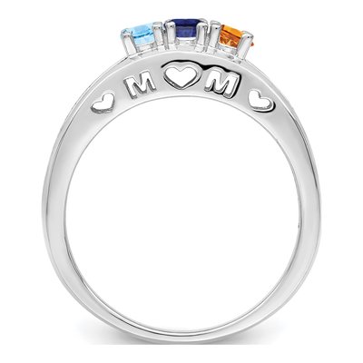 10K White Gold Family Ring – view 3