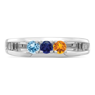 10K White Gold Family Ring – view 5