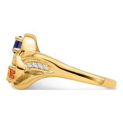 10K Yellow Gold Family Ring Mounting – view 4