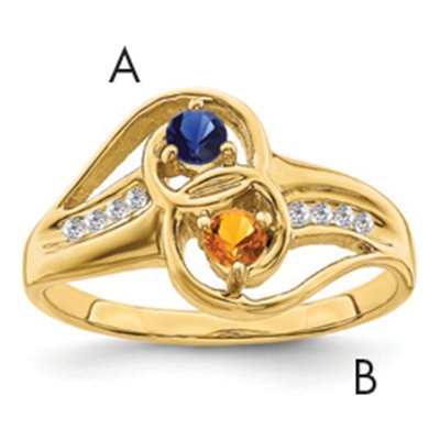 10K Yellow Gold Family Ring Mounting – view 7
