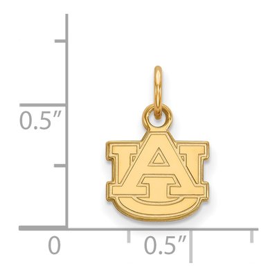 Auburn University 10K Yellow Gold A-U Extra Small Pendant – view 2