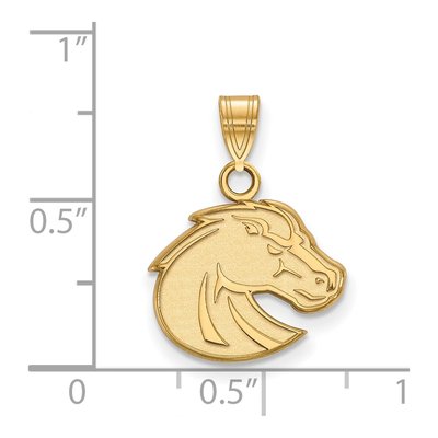 Boise State University 10K Yellow Gold Broncos Small Pendant – view 2
