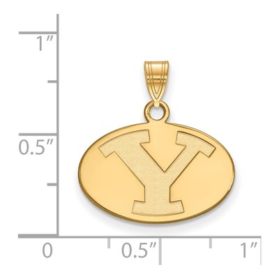 Brigham Young University 10K Yellow Gold BYU Small Letter Y Pendant – view 2